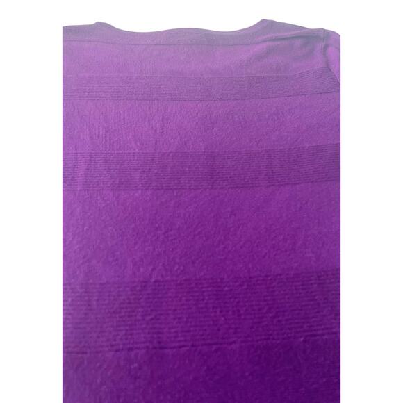 WORTHINGTON LONG SLV MIDI FIT & FLARE WAIST DRESS, WOMENS, S, PURPLE, ROUND NECK - Picture 7 of 11